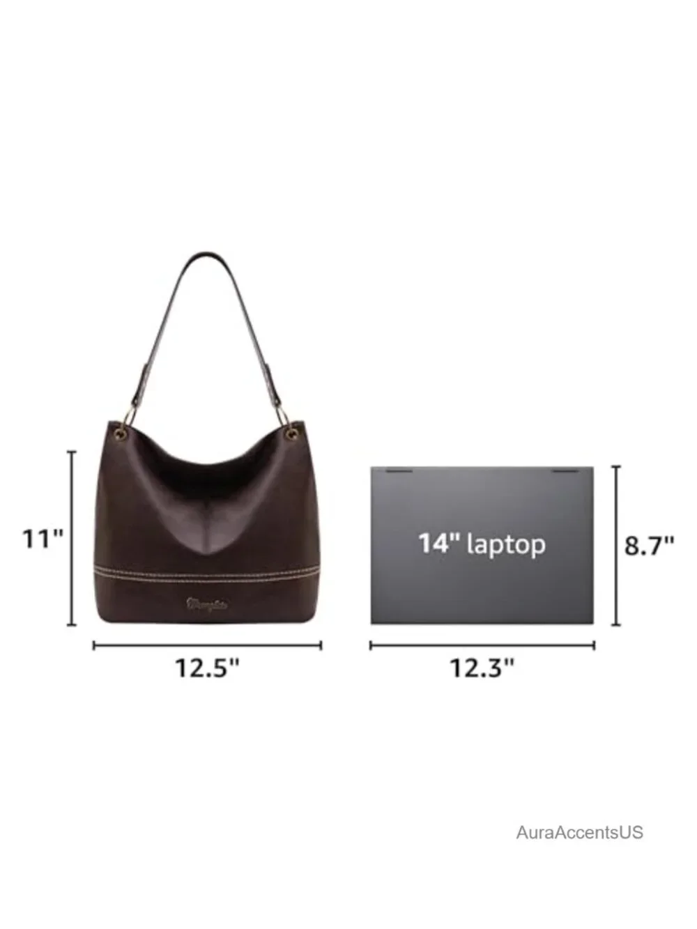 Vegan Leather Hobo Bag Top Handle Shoulder Purse Handbag